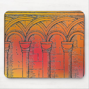 Medieval Architecture Mouse Pad