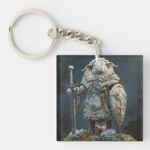 Medieval armour aries warrior keychain