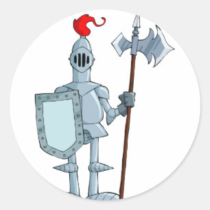 Medieval Armour Knight Character Classic Round Sticker