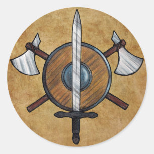 Medieval Arms Classic Round Sticker
