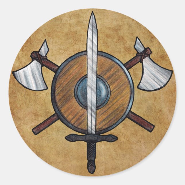 Medieval Arms Classic Round Sticker (Front)