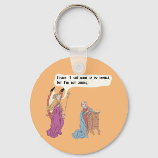 Medieval art memes - I want to be invited Keychain