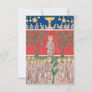 Medieval Ascension of Jesus Christ Holy Card
