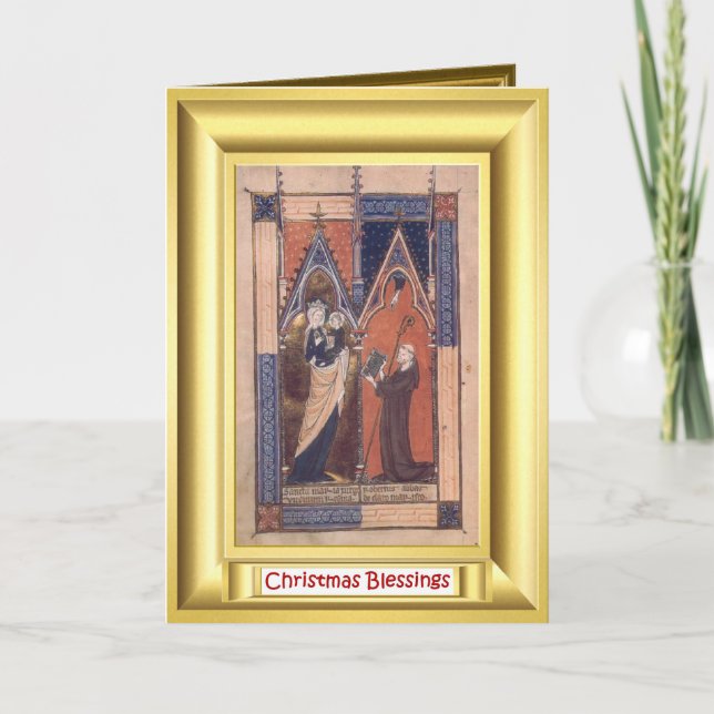 Medieval baptism holiday card (Front)