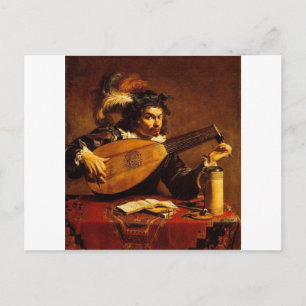 medieval-bard-4 postcard