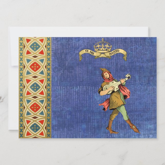 Medieval Bard Wedding Invites (Front)