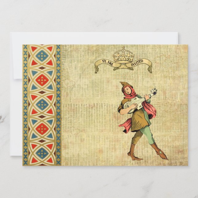 Medieval Bard Wedding Invites (Front)