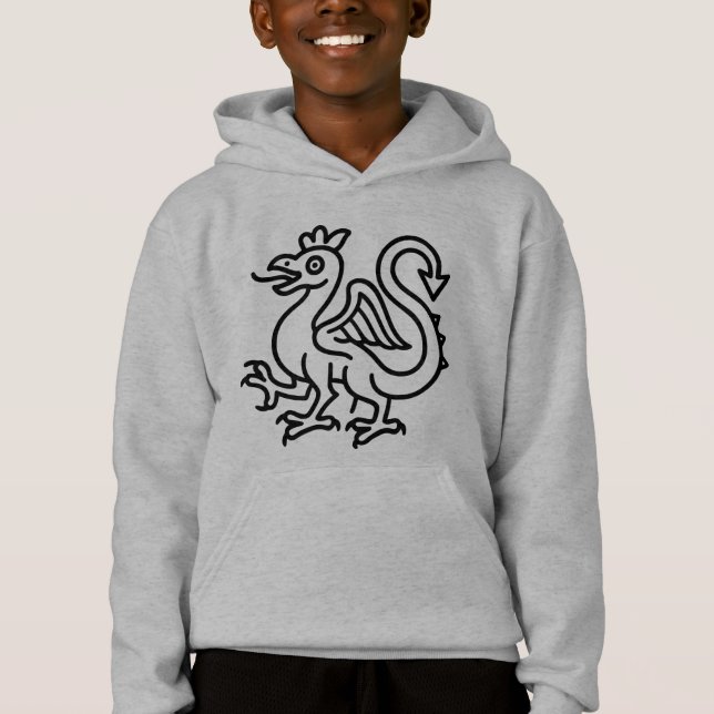 Medieval Basilisk Sigil Fantasy Heraldry Mythical  (Front)