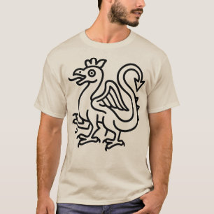 Medieval Basilisk Sigil Fantasy Heraldry Mythical  T-Shirt