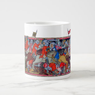 Medieval battle large coffee mug