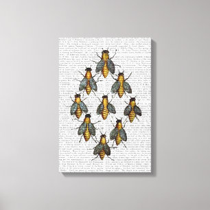 Medieval Bees Canvas Print