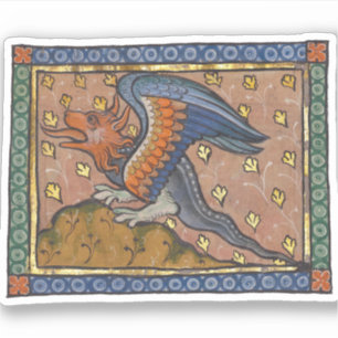 Medieval Bestiary Dragon c. 1270
