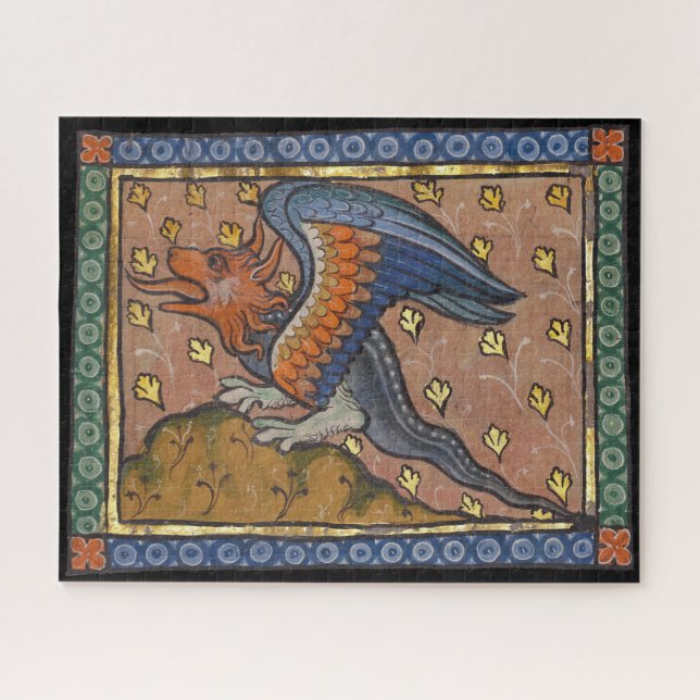 Medieval Bestiary Dragon c. 1270 Jigsaw Puzzle (Horizontal)