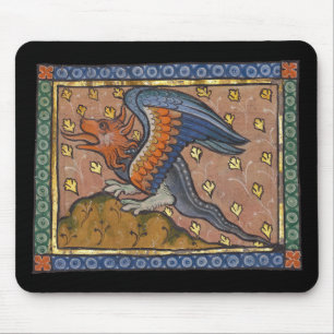 Medieval Bestiary Dragon c. 1270 Mouse Pad