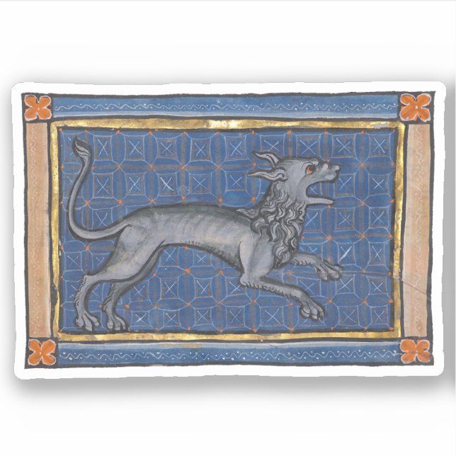 Medieval Bestiary Hyena c. 1270 (Front)