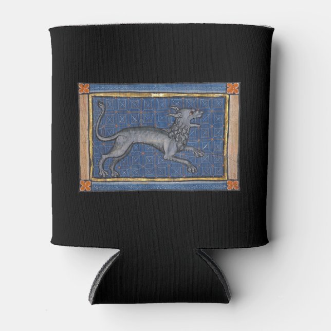 Medieval Bestiary Hyena c. 1270 Can Cooler (Front)
