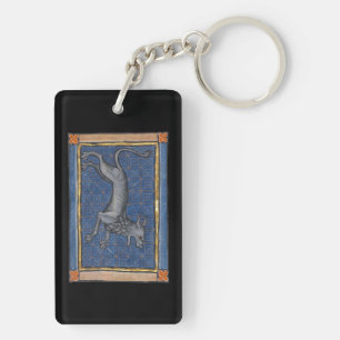 Medieval Bestiary Hyena c. 1270 Keychain