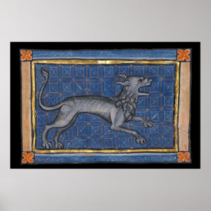 Medieval Bestiary Hyena c. 1270 Poster