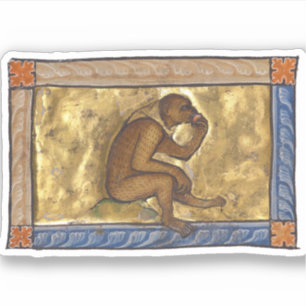 Medieval Bestiary Monkey c. 1270