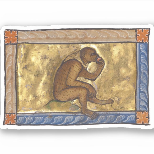 Medieval Bestiary Monkey c. 1270 (Front)