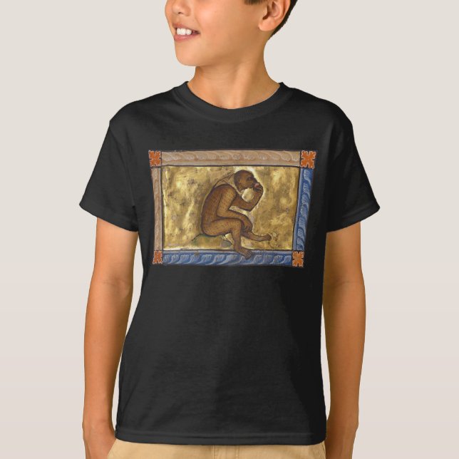 Medieval Bestiary Monkey c. 1270 T-Shirt (Front)