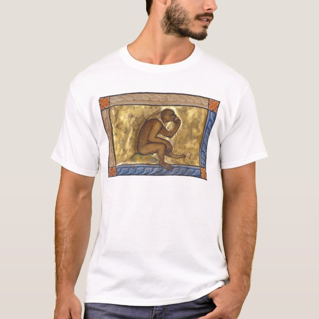 Medieval Bestiary Monkey c. 1270 T-Shirt (Front)