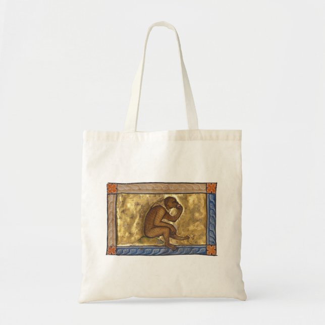 Medieval Bestiary Monkey c. 1270 Tote Bag (Front)