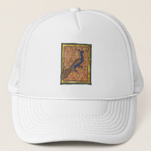 Medieval Bestiary Peacock c. 1270 Trucker Hat