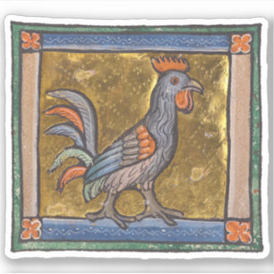 Medieval Bestiary Rooster c. 1270