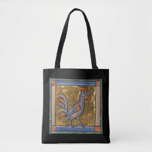 Medieval Bestiary Rooster c. 1270 Tote Bag