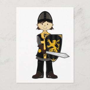 Medieval Black Knight Postcard