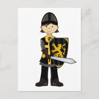 Medieval Black Knight Postcard
