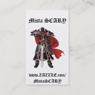 Medieval Black Knight Sword Profile Card Custom