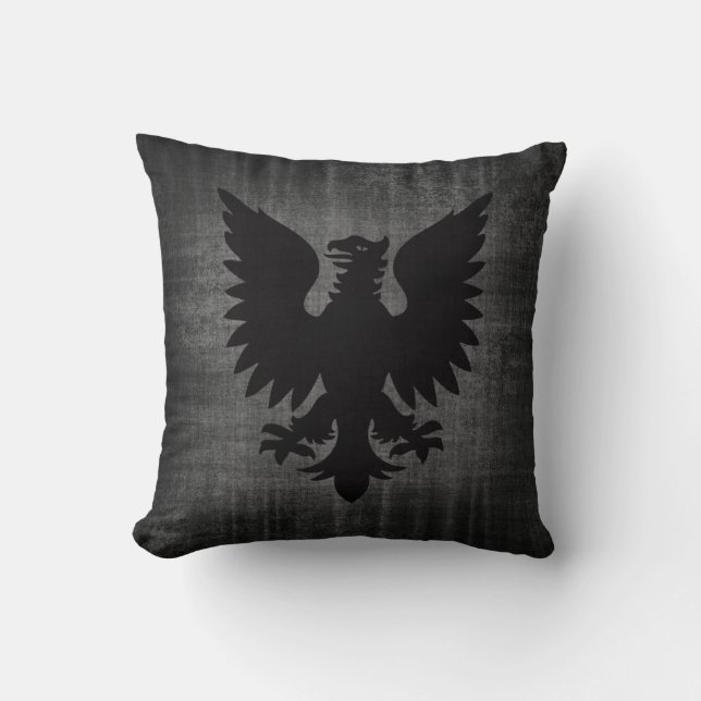 Medieval Black Velvet Cushion (Front)