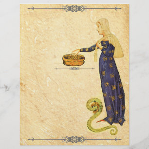 Medieval Blank Book of Shadows Page Letterhead