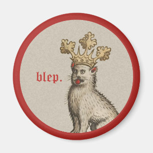 Medieval "Blep" Cat Magnet