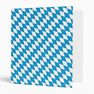 Medieval Blue White Bavaria Lozenges Pattern 3 Rin Binder