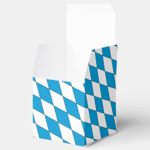 Medieval Blue White Bavaria Lozenges Pattern Favor Box
