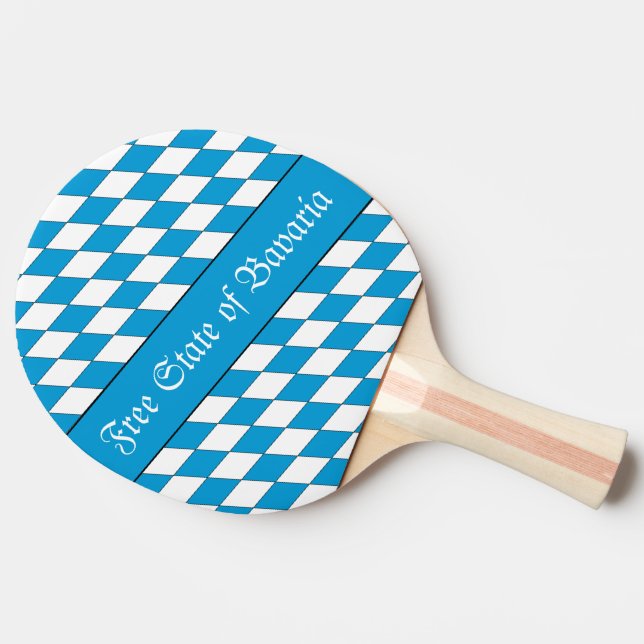 Medieval Blue White Bavaria Lozenges Pattern Ping Pong Paddle (Side)