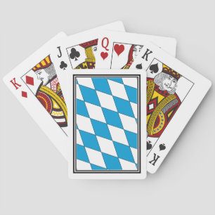 Medieval Blue White Bavaria Lozenges Pattern Playing Cards