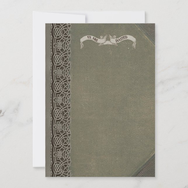 Medieval Book Cover Invitations (Front)