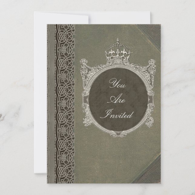 Medieval Book Cover Invitations (Front)