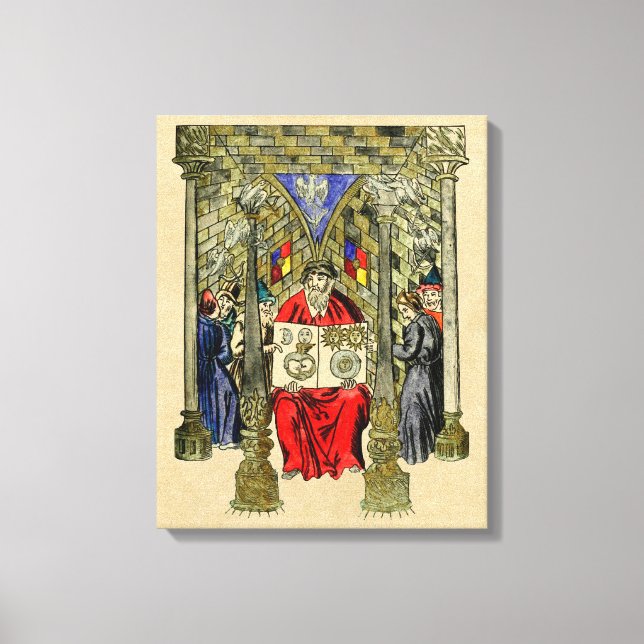 Medieval Book of Alchemy Canvas Print (Front)