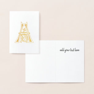 Medieval Botanical Decorative Capital A Foil Card