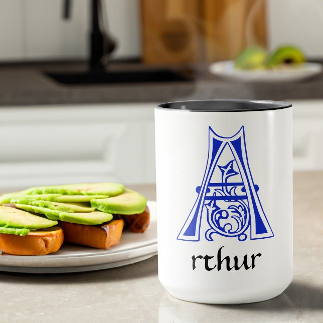 Medieval Botanical Decorative Capital A Mug (Creator Uploaded)