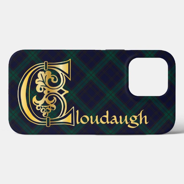 Medieval Botanical Decorative Capital C Case-Mate iPhone Case (Back (Horizontal))