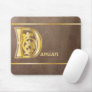 Medieval Botanical Decorative Capital D Mouse Pad