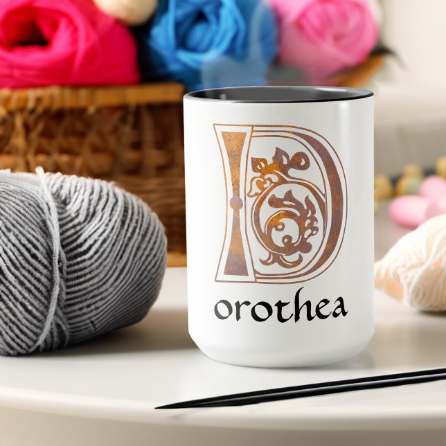 Medieval Botanical Decorative Capital D Mug (Creator Uploaded)