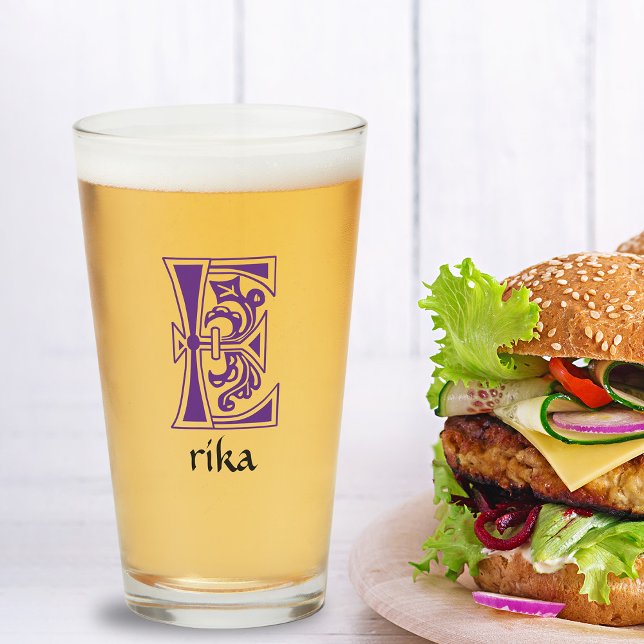 Medieval Botanical Decorative Capital E Glass (Creator Uploaded)