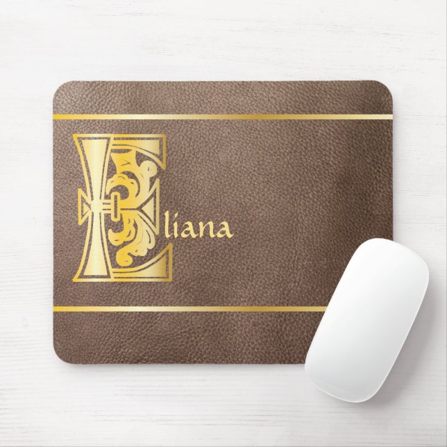 Medieval Botanical Decorative Capital E Mouse Pad (With Mouse)